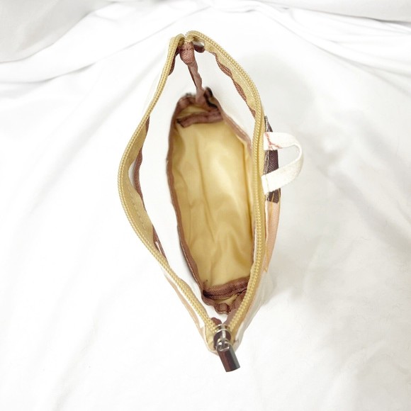 Luxe + willow Beige Small makeup bag See through Slide zipper for closure 2 oz - Picture 3 of 3